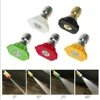 5-Pc High-Pressure Washer Nozzle Set - 1/4" Quick Connect, 0°/15°/25°/40° Angles - Durable Color-Coded Nozzles for Efficient Cle 5