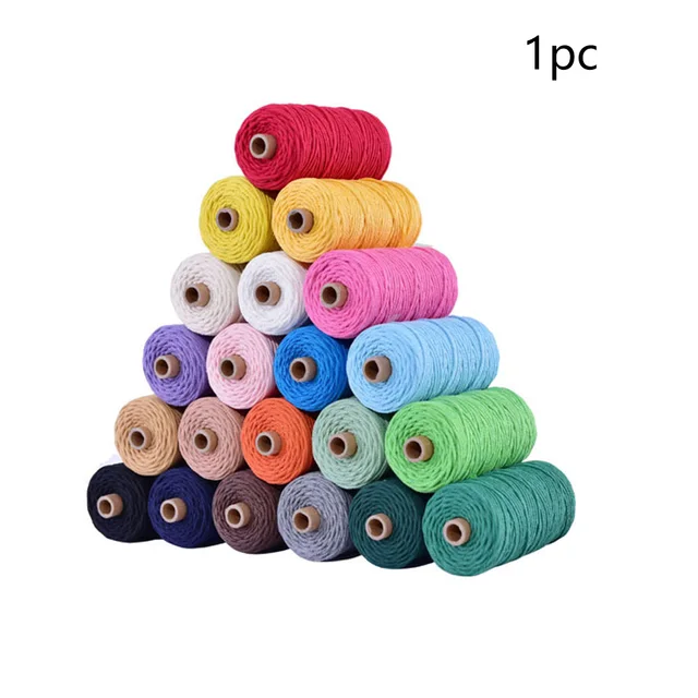 100 Méteres Textil Art Pamut Zsinór Gobelin Kötél Csavart Makrame Húr Esküvői Ellátás Kézzel Készített Otthoni Tartós Színes Kézműves Barkácsolás Varrás - Image 4