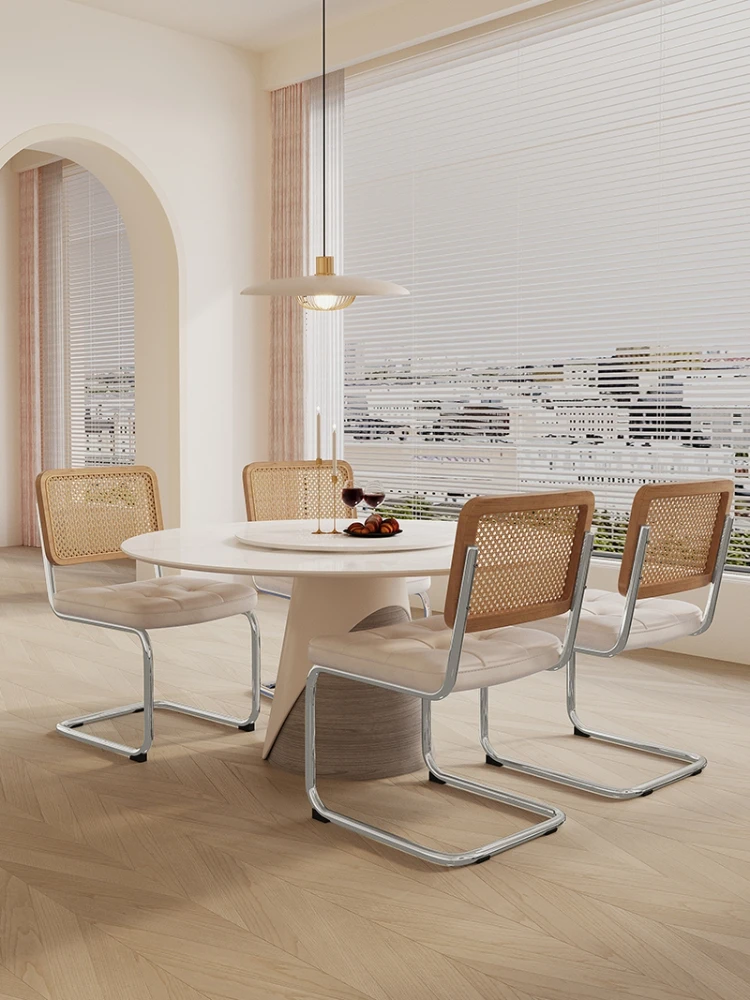 

Stone Plate Dining Table round Table Household Terrazzo Dining Table