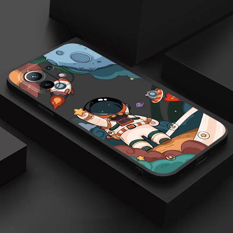 Retro Astronaut Galaxy Rocket Phone Case Cover