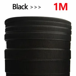 Versatile Non - Adhesive Hook and Loop Nylon Fabric Strips for Sewing and DIY Accessories (Black 1Meter)