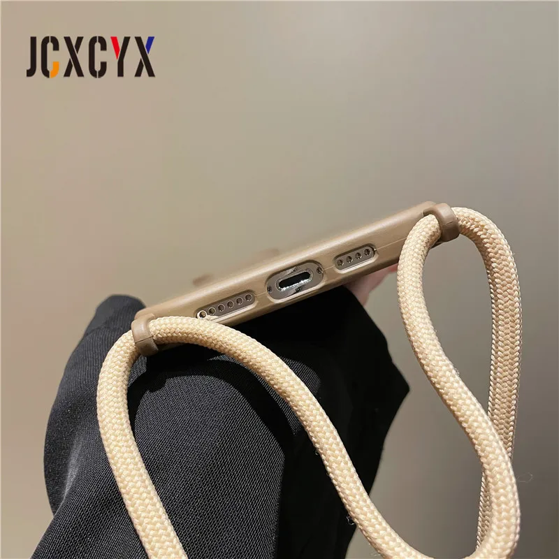 Luxury Liquid Silicone Crossbody Lanyard Phone Case - Shockproof Cover