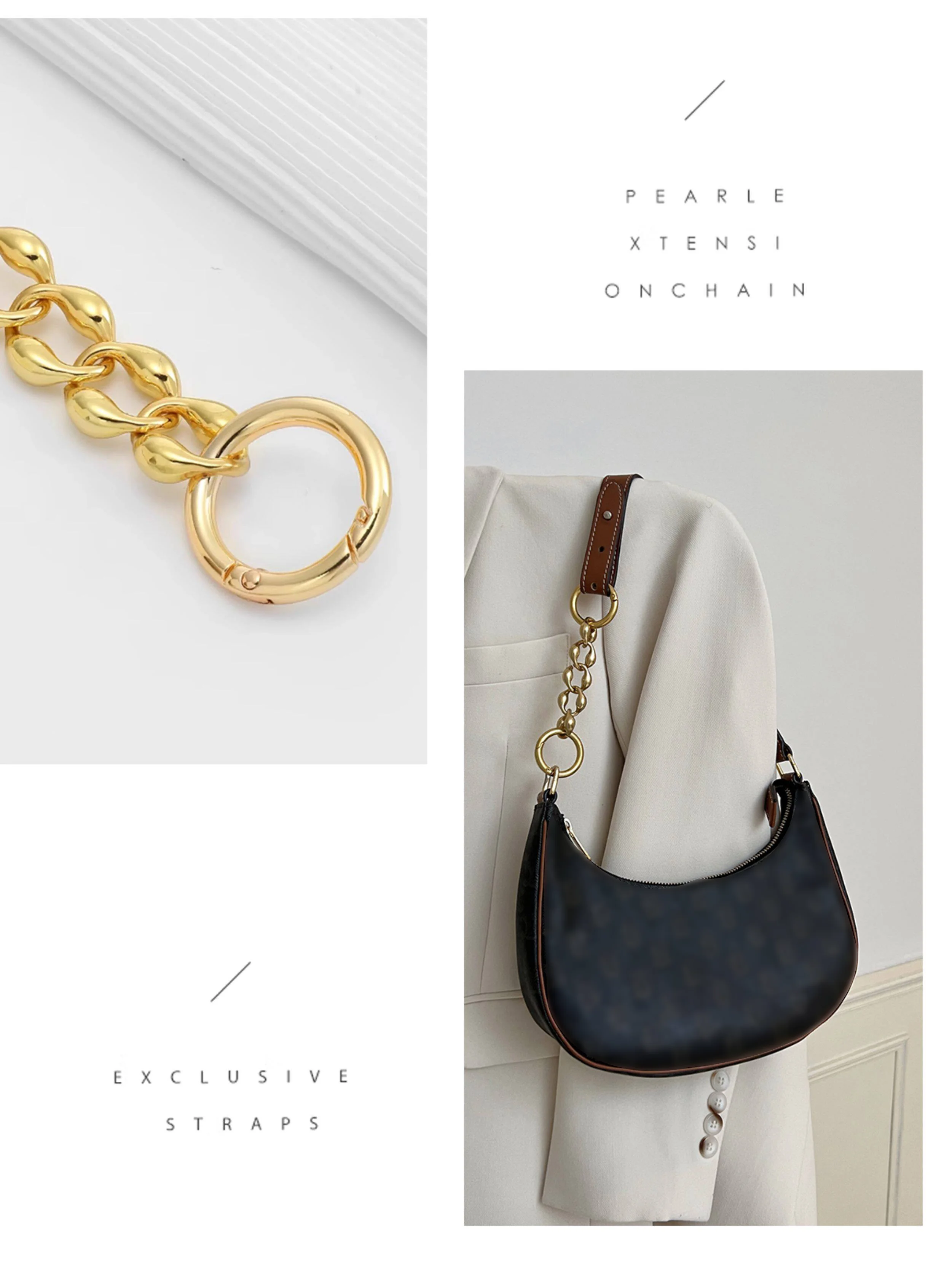Bag Extension Chain For Ava Fashion Durable Gift High-quanlity Underarm Strap Bag Extended Chain Bag Accessories