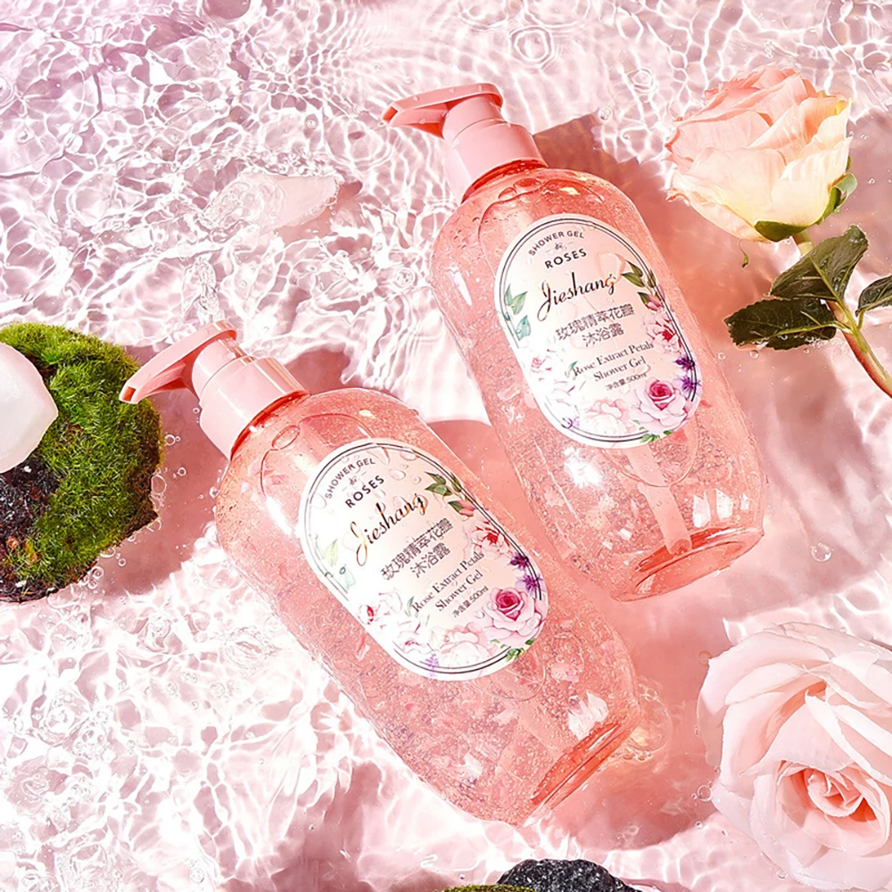 Rose Petal Shower Gel Moisturizing Jasmine Tender Smooth Whitening Body Wash Body Care Oil Control Refreshing Skin Care