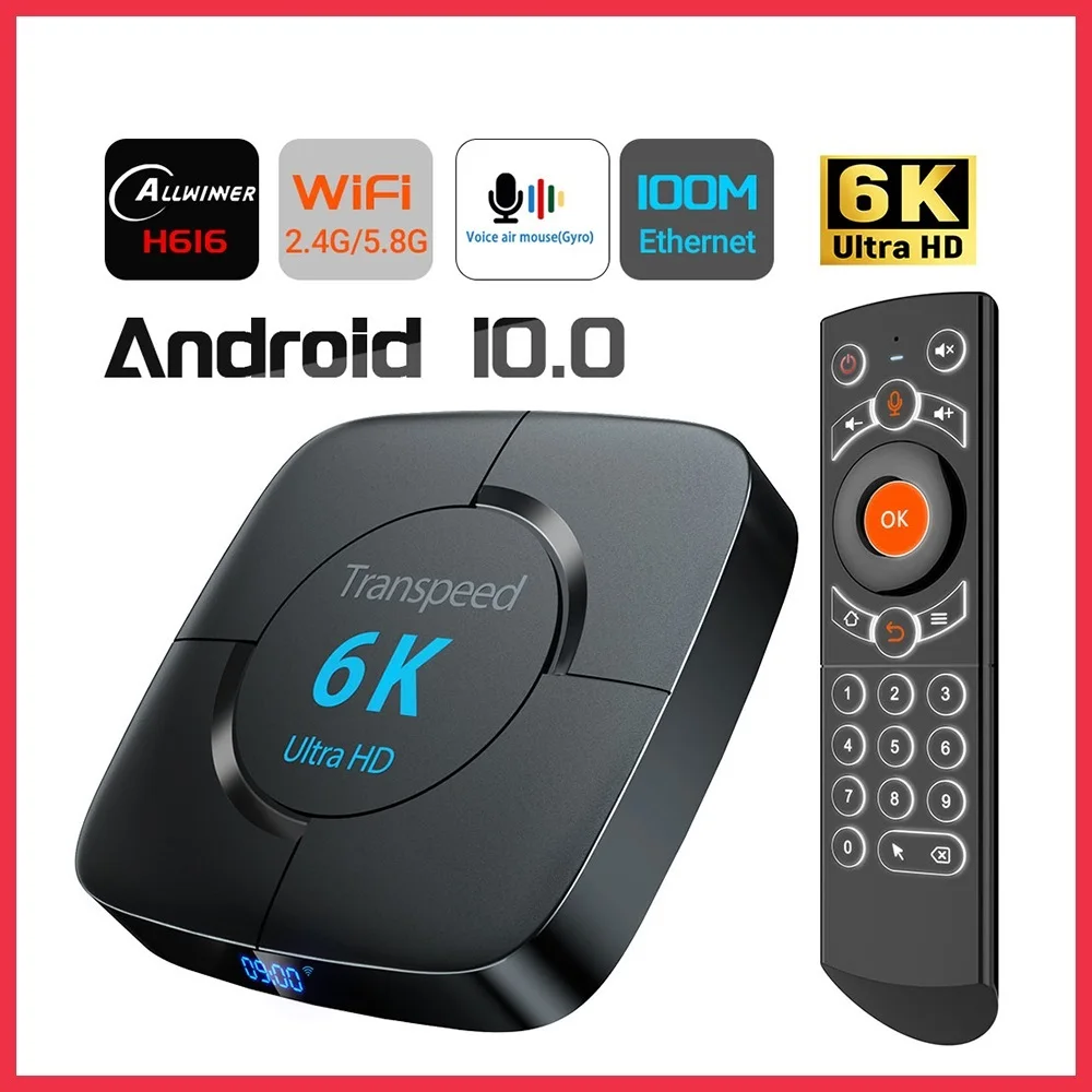 

ТВ-приставка Allwinner H616 на Android 10,0, 4 + 32/64 ГБ