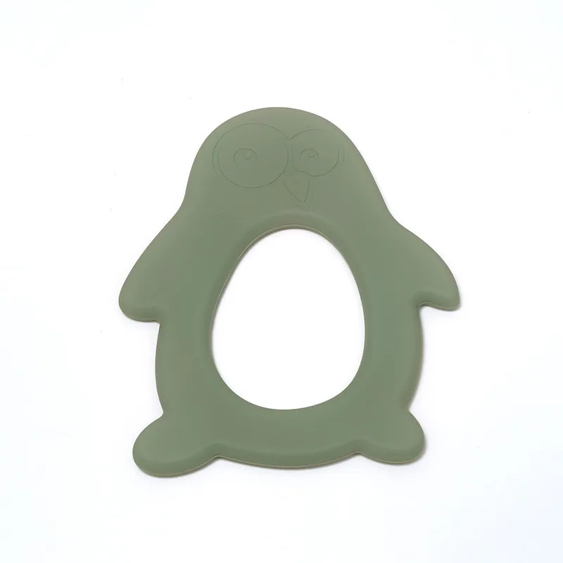 1/9pcs Silicone teether penguin baby teething stick children mouth muscle trainer biting music toys mother and child supplies