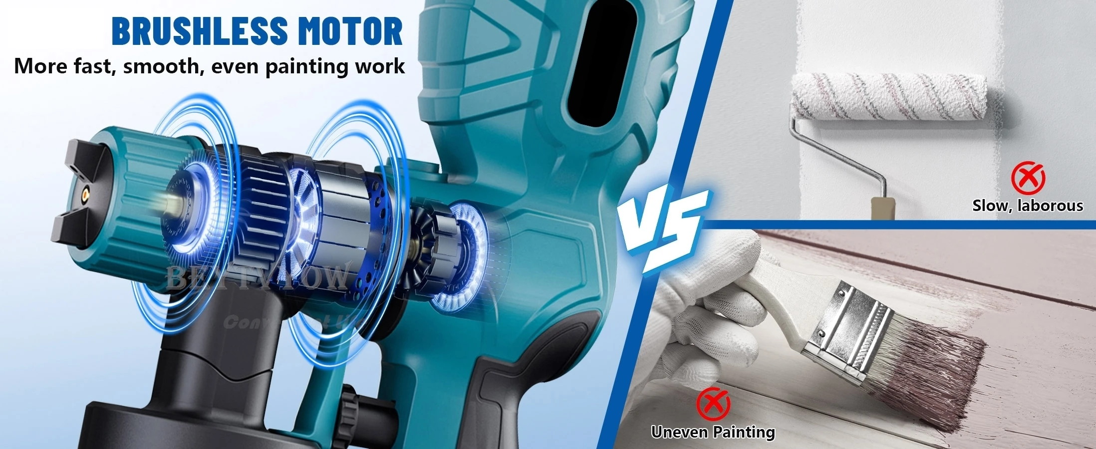 Cordless paint Spray Gun for Makita 14.4-18V Battery 1200ML 42000rpm High-Qualit