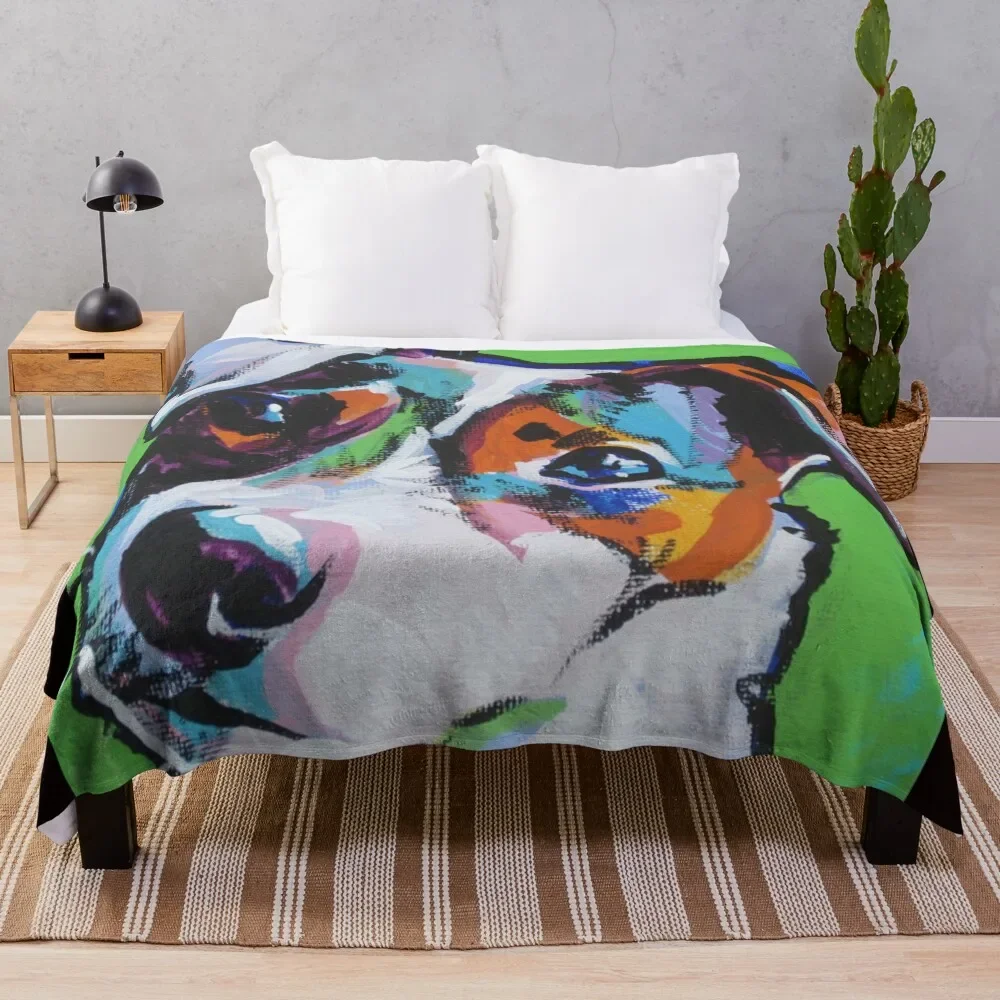 Jack Russell Terrier Dog Art Throw Coperta Cute Fluffy Shaggy Halloween Winter Beds Coperte