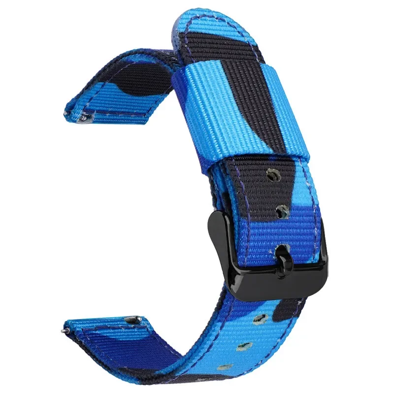 Camouflage Nylon Quick Release Waterproof Sport Watch Strap Bracelet
