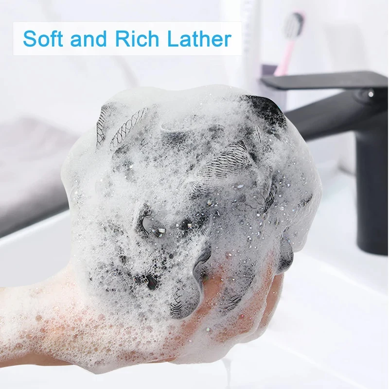 Soft Mesh Foaming Sponge Shower Exfoliating Body Scrubber Bath Bubble Ball Body Skin Cleaner Cleaning Tool Bathroom Accessories 4