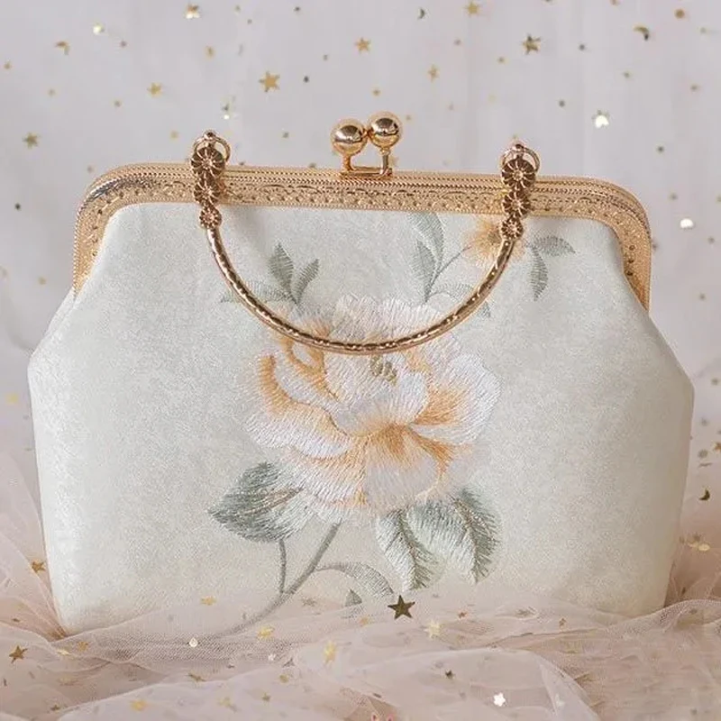 

New Embroidery Fringe Shell Lock Chain Women Shoulder Crossbody Bag Tassel Bags Tote Women's Handbags Purses