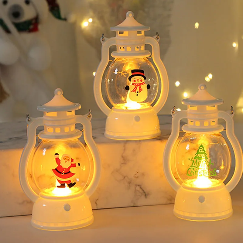 

Christmas Ornaments 2023 New Year's Halloween Goods Battery-operated Gift Santa Claus Candle Warm Lights For Home Decorations