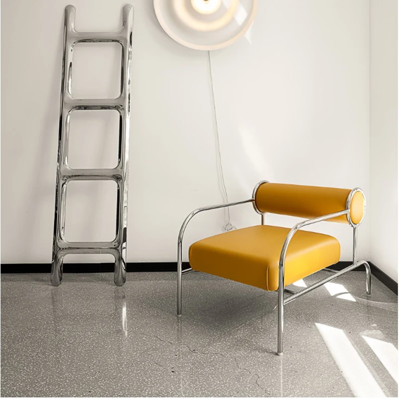 

Party Industrial Modern Chairs Living Room Metal Bar Cute Leather Italian Designer Lounge Armchair Nordic Sillas Home Furniture