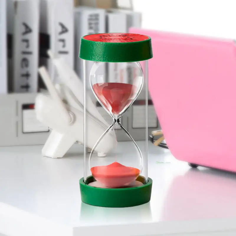 Fruit Hourglass 3/5/15/30 Mintue Home Decoration Glass Jewelry Sand Clock Accessories Children's Fall Arrest Timer Gift