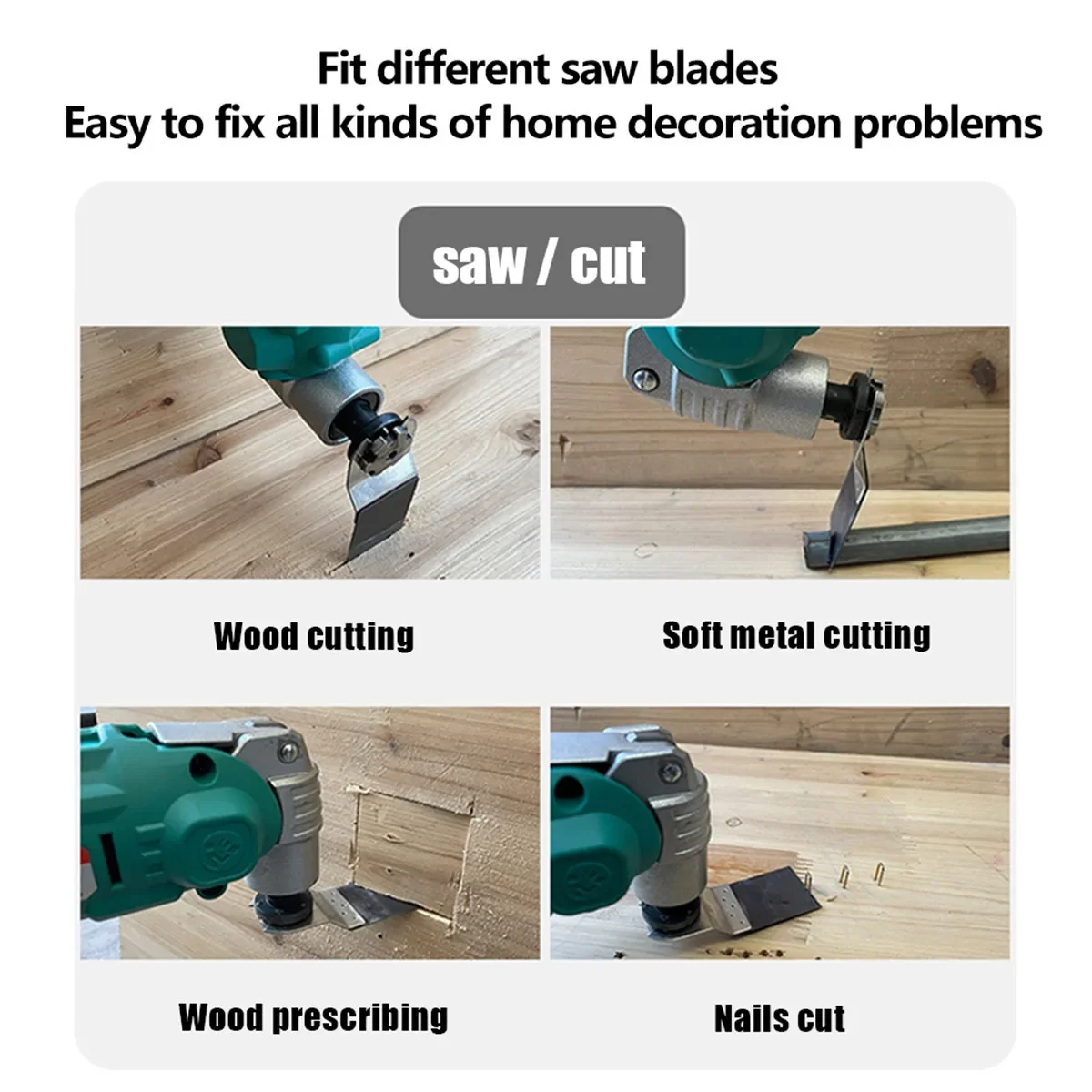 18V Cordless Oscillating Multi Function Tool Electric Saw Trimmer/Shovel/Cutting Machine Woodworking Tool For Makita 18V Battery 5