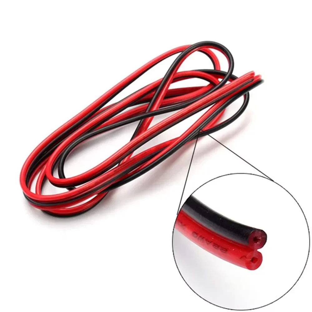 20 meters 2PIN Electrical Wire Tinned Copper PVC Insulated Red Black Cable For Single Color LED Strip Light Extension Wire 22AWG image 5