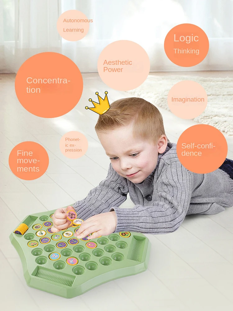 Children's Flip Chess Parent-child Interactive Battle Tabletop Game Focus Training Memory Shess Puzzle toy for Focus Training board game board game toy