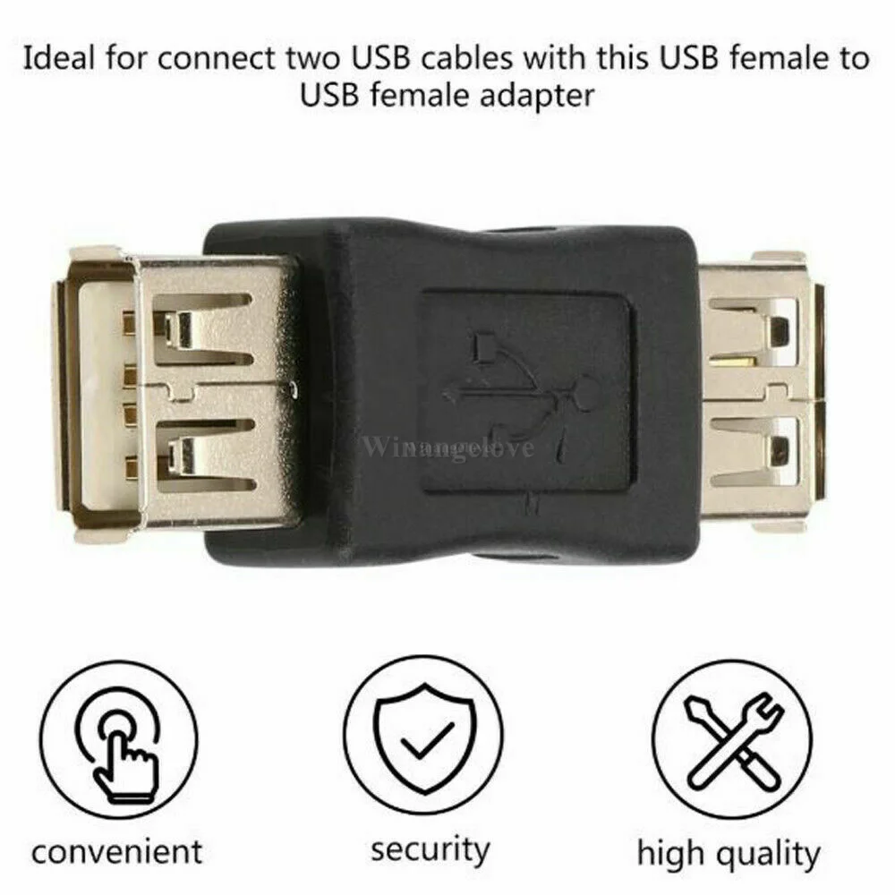 

2000Pcs USB 2.0 Type A Female to Female Coupler USB Adapter Connector to F / F Converter