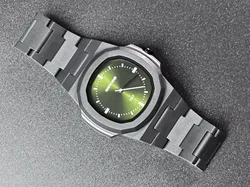 NORTH EDGE Men's Fashion Quartz Watch - Stylish Resin Case, Square Design, 50M Waterproof, Ideal Gift (Cool - Green)