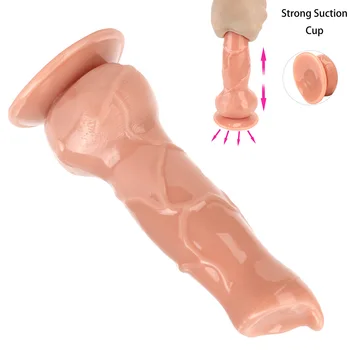 Big Dildos  Anal Plug No Vibrator With Suction Cup Consoladores Femenino Fake Dog Animal Penis Sex Toys for Women 1