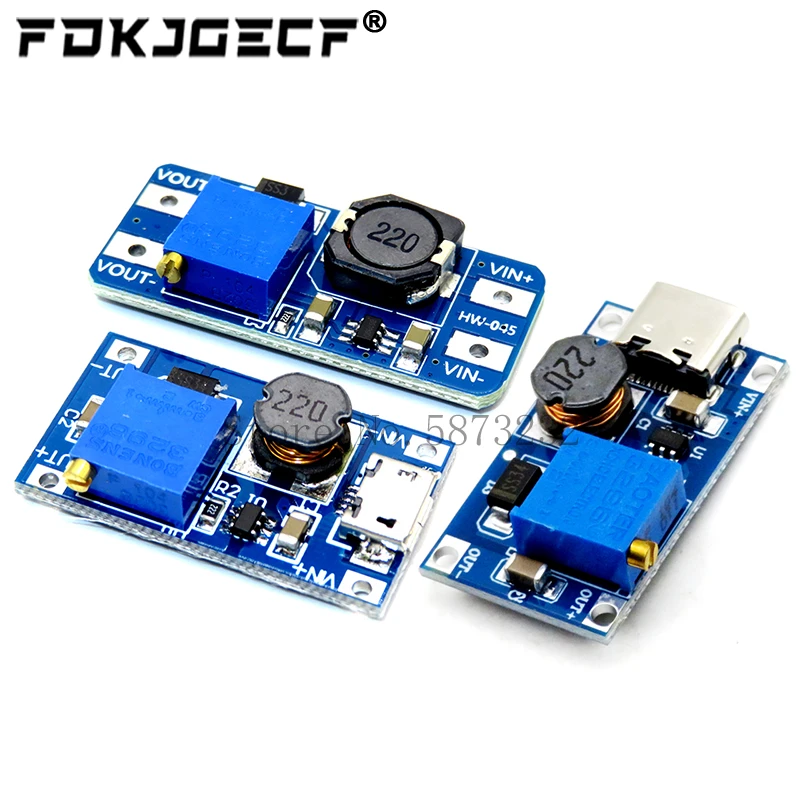 Mt3608 Dc-Dc Step Up Converter Amplificatore Di Potenza Modulo Di Alimentazione Boost Step-Up Di Bordo Di Uscita Max 28V 2A Per Arduino
