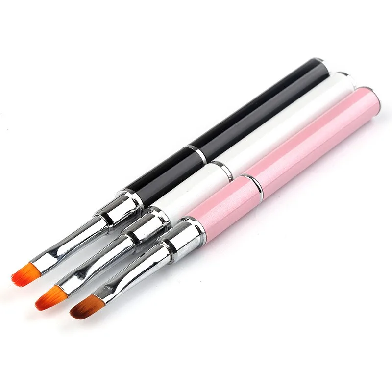 Dual Ended Poly Nail Gel Brush Picker 2 IN 1 Design Nail Brush and Spatula Stainless Steel Gel For Nails Extension Tool Nail Art Brushes Nail Brushes Nail Art Tools Gel Nail Tools