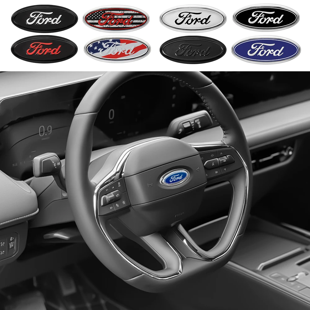 Auto-Lenkrad-Emblem-Aufkleber für Ford Focus 2 Mk3 F150 Mondeo Max Fusion Ranger Escort Explorer Kuga Taurus Transit ST – Detail 5