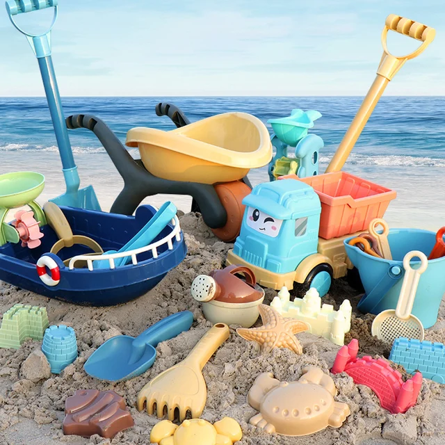 Children's Beach Toys Summer Sand Digging Tools Play Bucket ATV Hourglass Set Boys and Girls Outdoor Toys Gifts 1