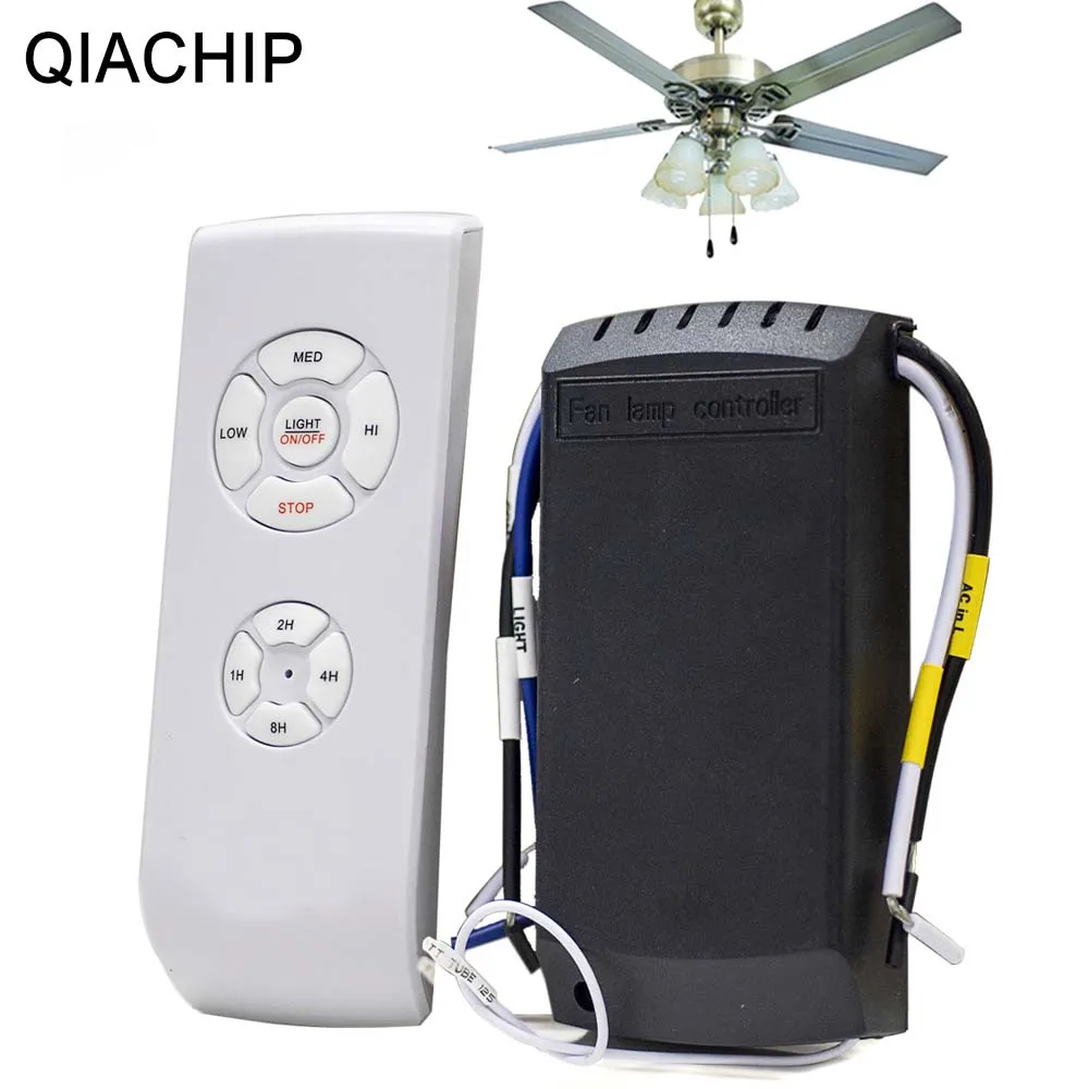 QIACHIPCeilingFanLightRemoteControlSwitch3SpeedTimingLight