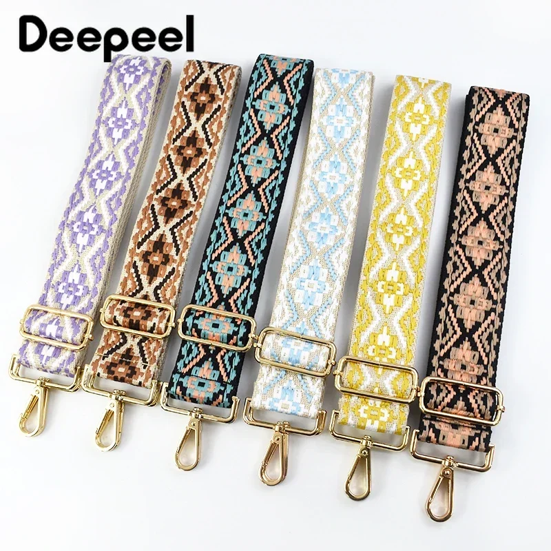 5cm Wide Embroidered Bag Strap Adjustable Purse Strap Replacement 