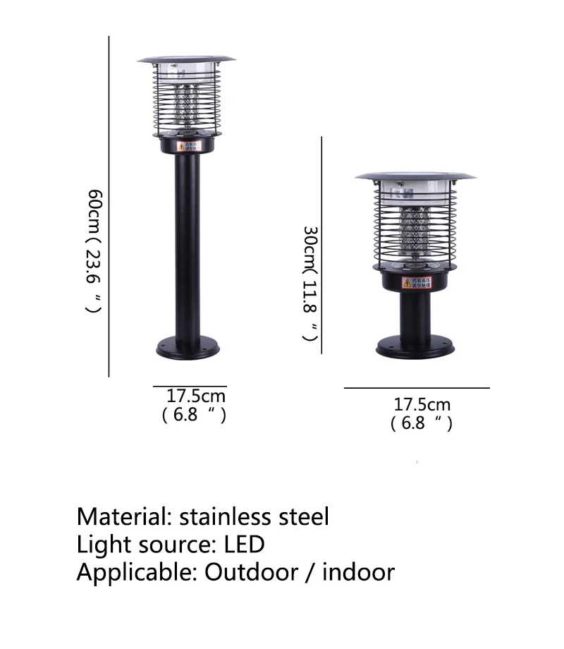 ABEL Outdoor Solar Mosquito Killer Lamp LED Waterproof IP65 Professional Insect Kill Lawn Light Portable for Courtyard Garden