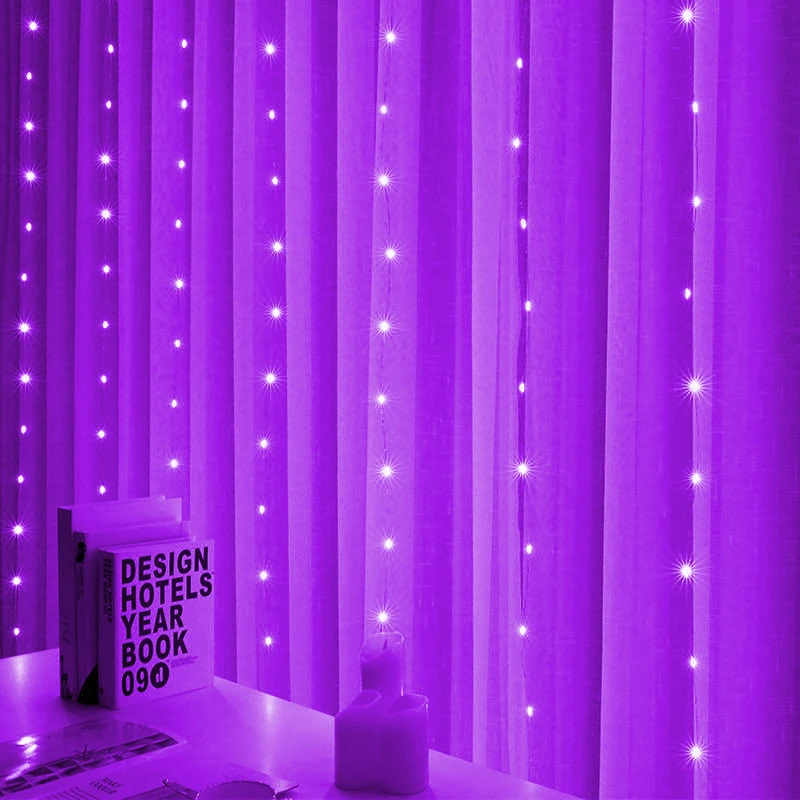 thumbnail image 1 of Adorno colgante navideño con forma de gota, 8 modos, alimentado por USB, cadena de luces LED para Navidad, boda, fiesta, árbol, decoración del hogar, 1 of 5