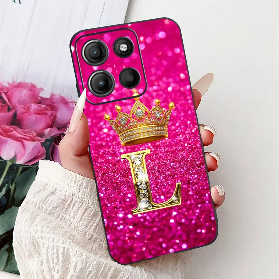 Für Motorola Moto G15 Fall Moto G15 Abdeckung Luxus Crown Buchstaben Weiche Silikon Telefon Fall Für Motorola Moto G75 5G G75G 15 Stoßstange – Detail 15