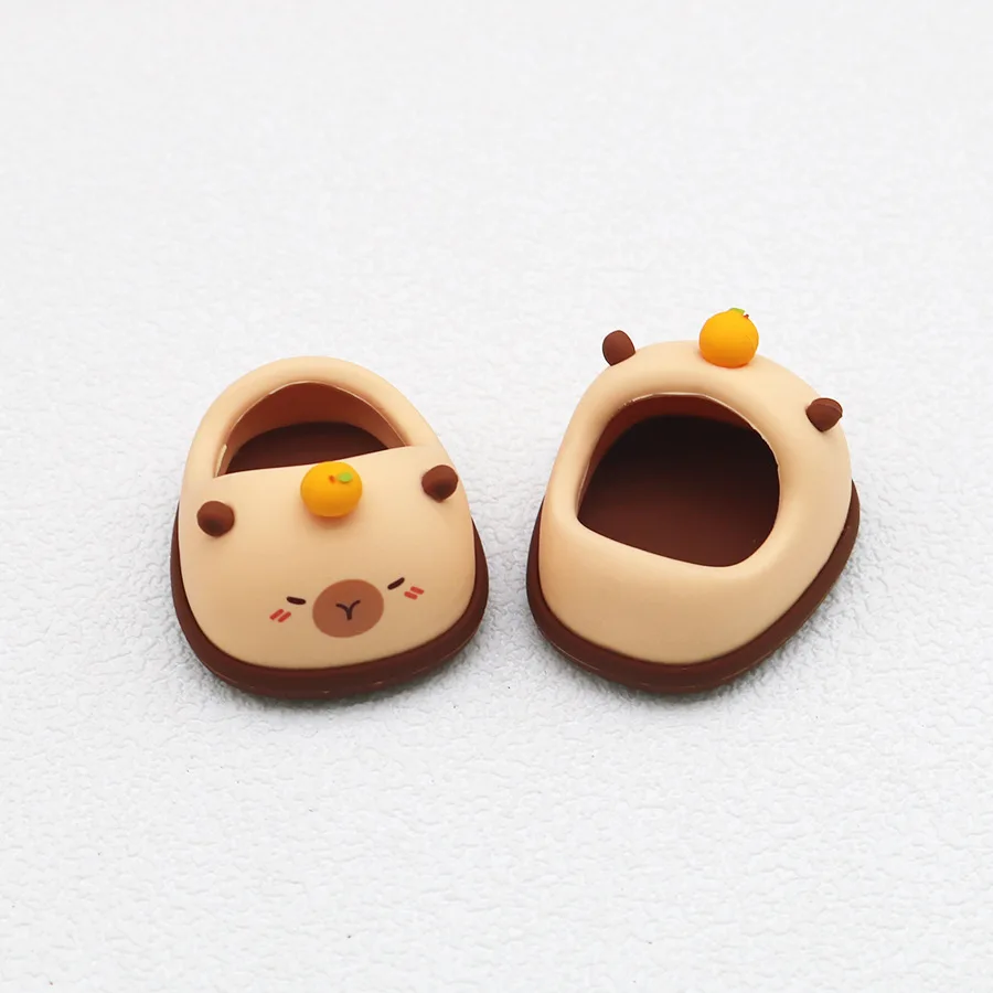 15-20cm Labubu Slippers Cotton Doll DIY Casual Sandals Doll Cute Accessories Decoration Cartoon Animal Toys In Stock