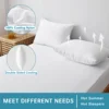 2pcs Cooling & Waterproof Pillowcases (Q-Max: 0.35) 100% Cooling Nylon Jacquard Pillow Cover with Zipper for Hot Sleepers Summer 2