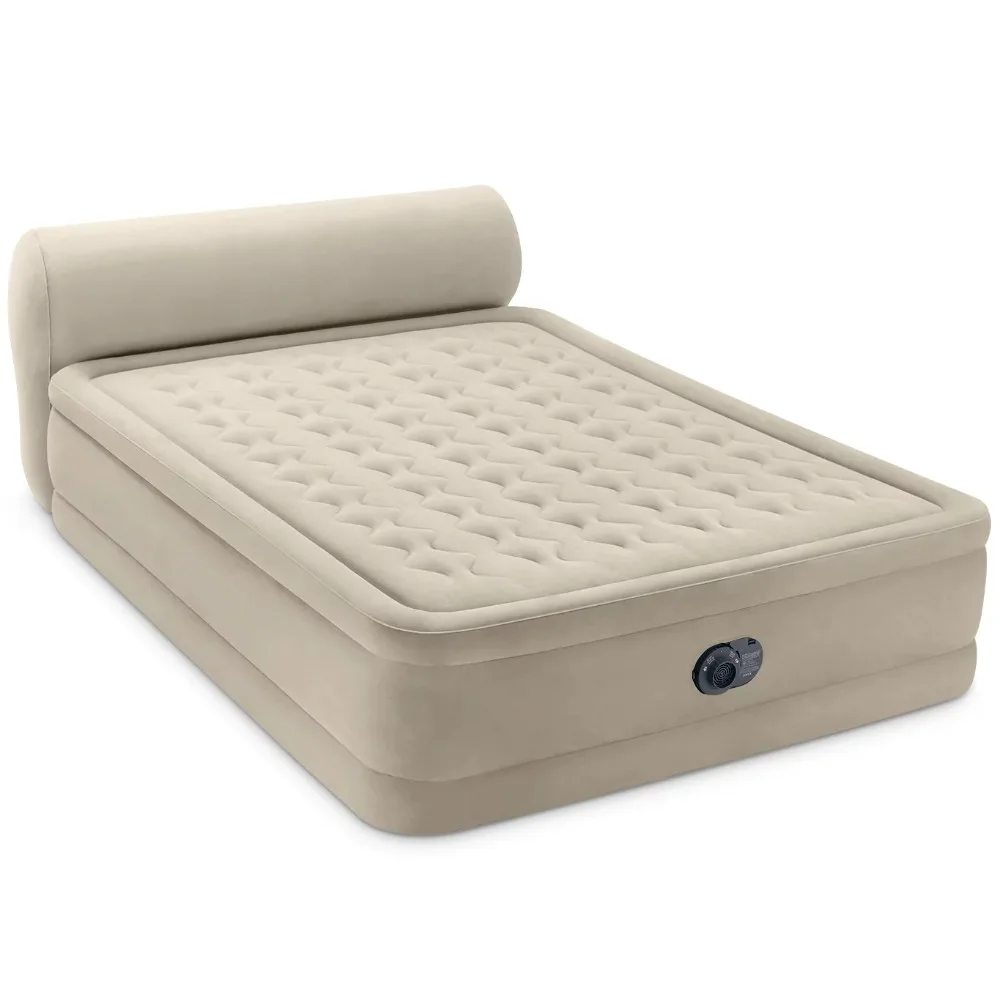 

Durabeam Headboard Camping bed18" Queen Air Mattress With Built-in Pump Nature Hike Camping Bed Camp