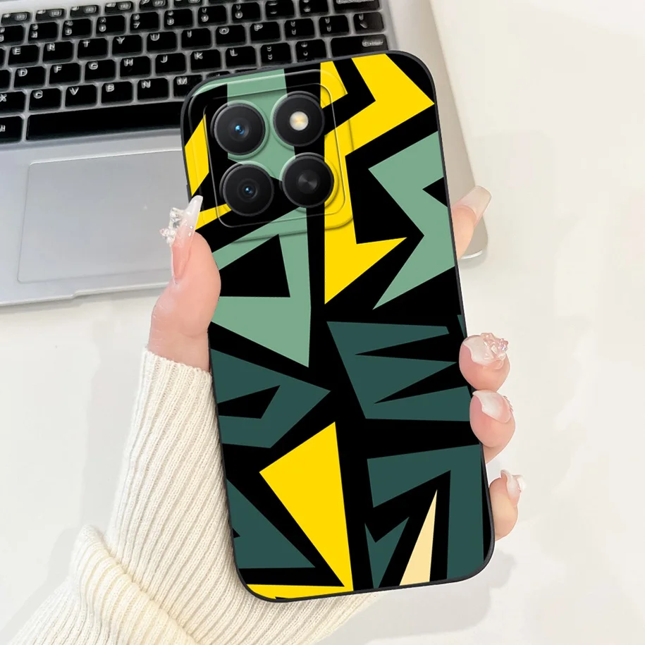Fashion Girl Butterfly Soft Silicone Couple Phone Case Cover, Compatible with Honor X8C 2025