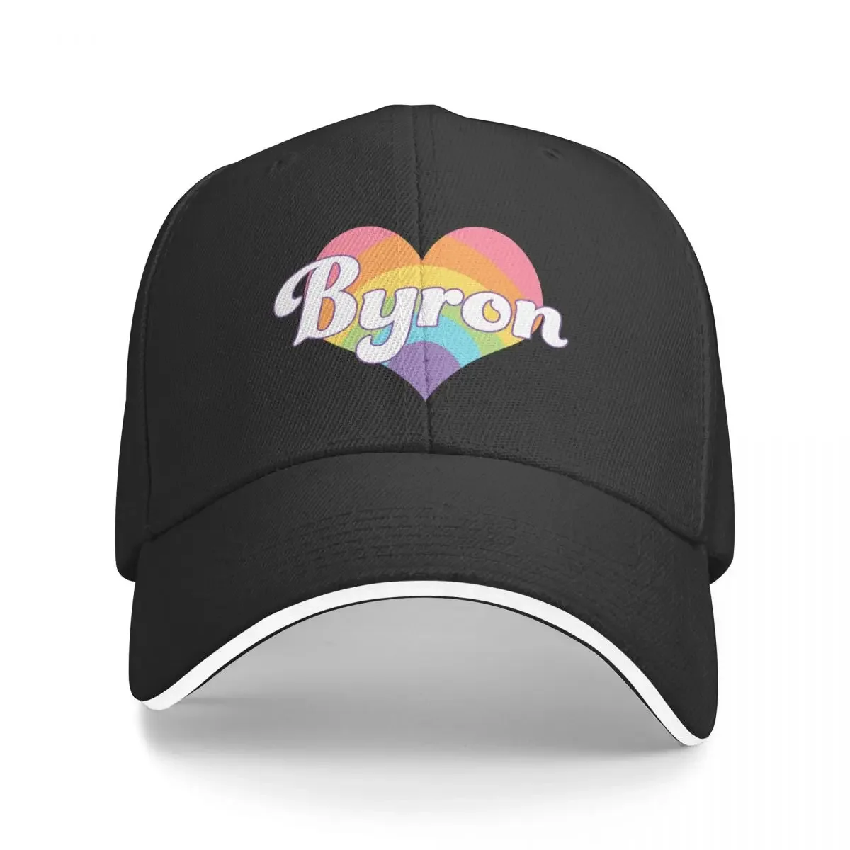 

Love Byron - Byron Bay, Australia - Rainbow Heart Byron Baseball Cap New In The Hat Luxury Hat Caps Male Women's