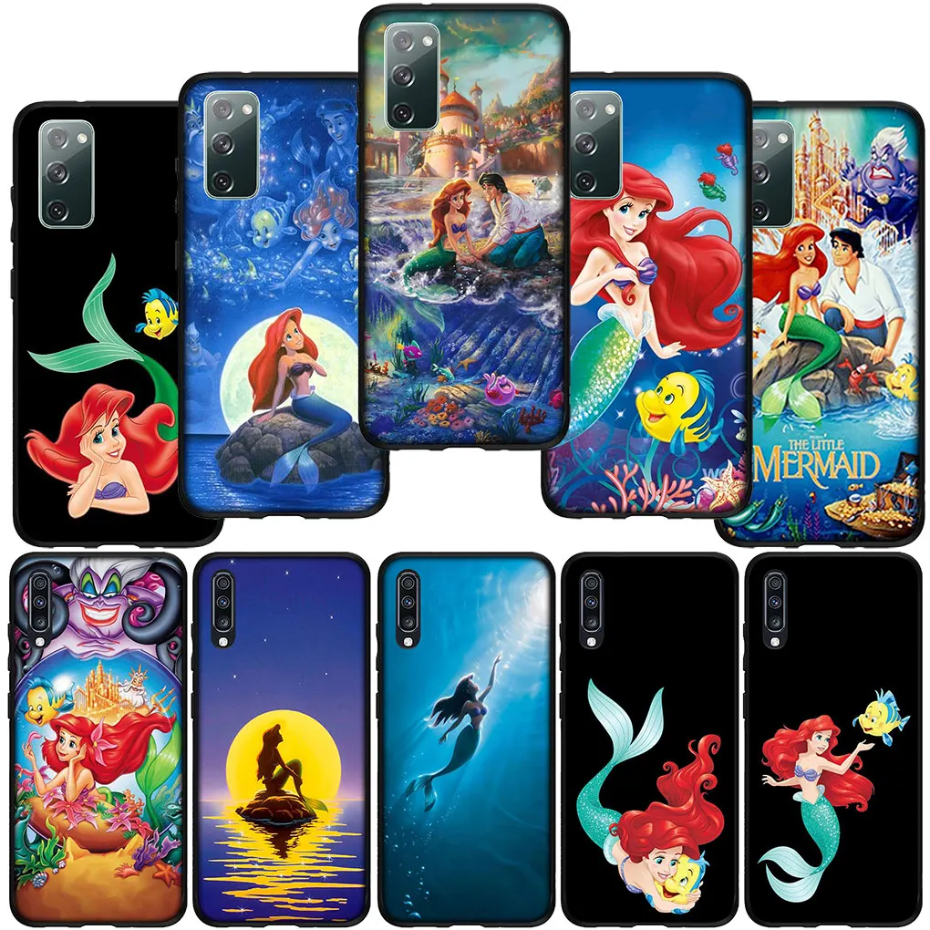 La Cover Morbida Little Mermaid Ariel Per Samsung Galaxy Note 20 Ultra 10 S10 Lite S9 Plus A71 A70 A02S Custodia Per Telefono A6