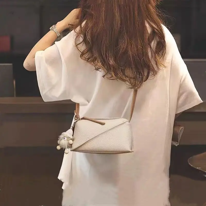 Light Luxury Genuine Leather Premium Women's Crossbody Bag 2023 New Fashion Simple High Quality Headlayer Cowhide Shoulder Bag