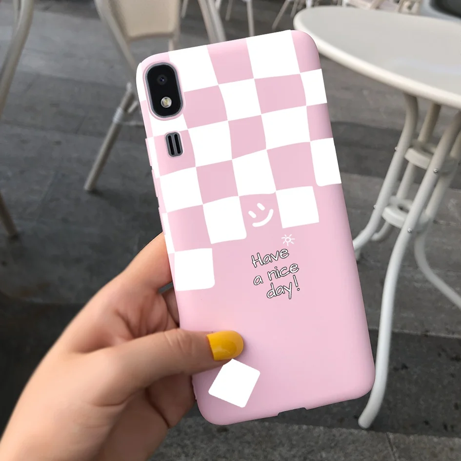 Shockproof Silicon Soft TPU Back Cover with Cartoon Cat Design - Phone Case