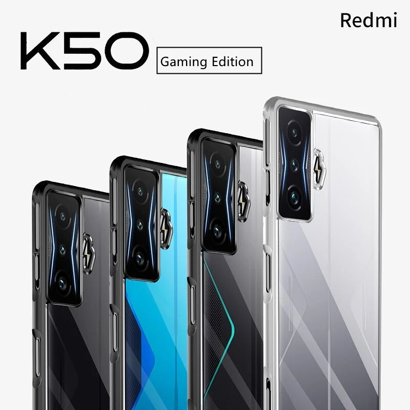 For Redmi K50 Gaming Edition Case Cover For Xiaomi Redmi K50G K50AMG F1  Phone Case Luxury Clear PC+TPU Acrylic Shockproof Bumper