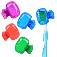 Travel Toothbrush Covers Head Toothbrush Cap Protector Brush Pod Case Protective Cap Portable Plastic Clip For Household Travel 1