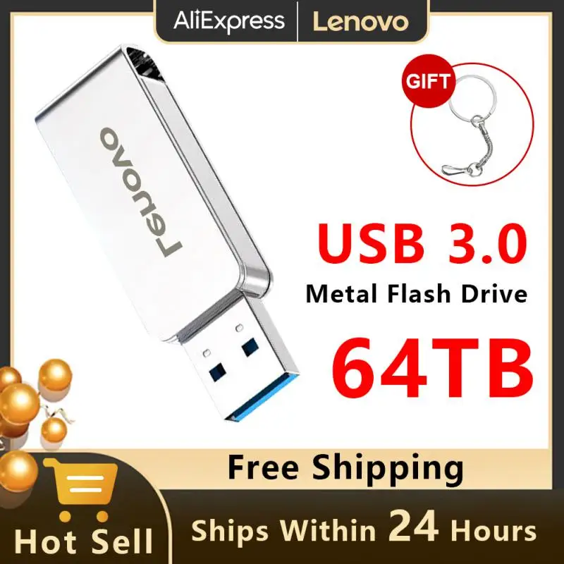 

USB-флеш-накопитель Lenovo объемом 64 ТБ, 32 ТБ