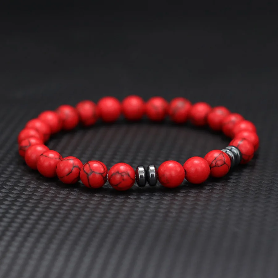 Noter New Handmade Tiger Eyes Lava Hematite Stone Healing Bracelet Men Women 8 Colors Various Size Leisure Versatile Accessories - Image 3