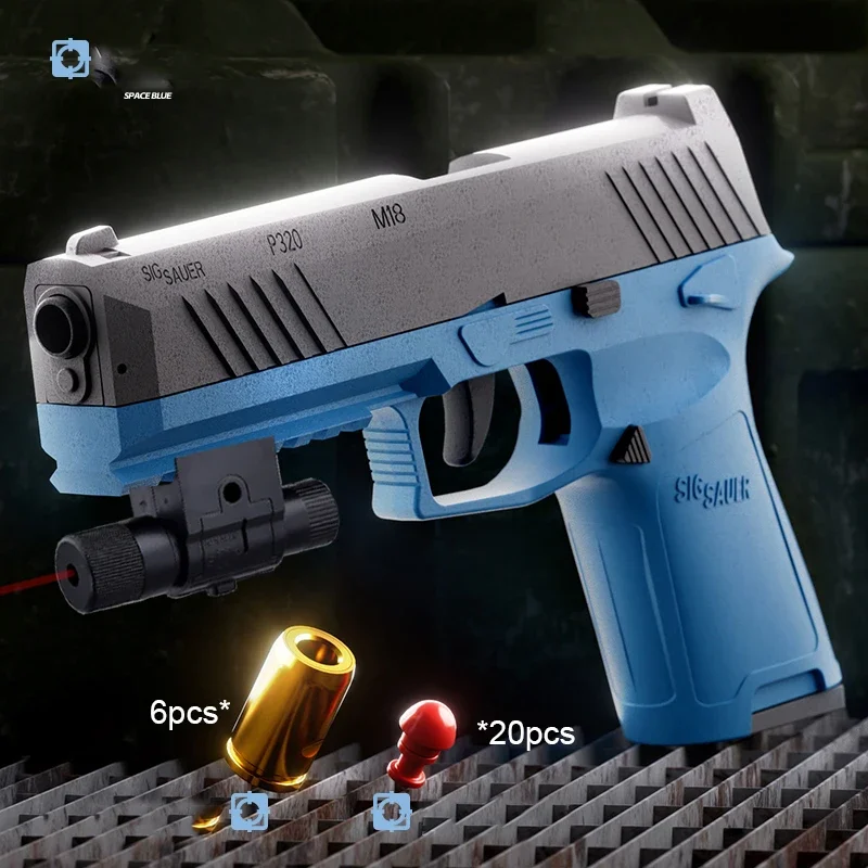toy guns M92 Pistol Shell Throwing Continuous Firing Blowback Soft Bullet Gun Empty Hanging Birthday Gift