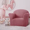 Mini Size Sofa Cover 1 Seat Soft Armchair Couch Cover Solid Color Elastic Stretch Mini Size Settee Slipcover For Children Chair 3