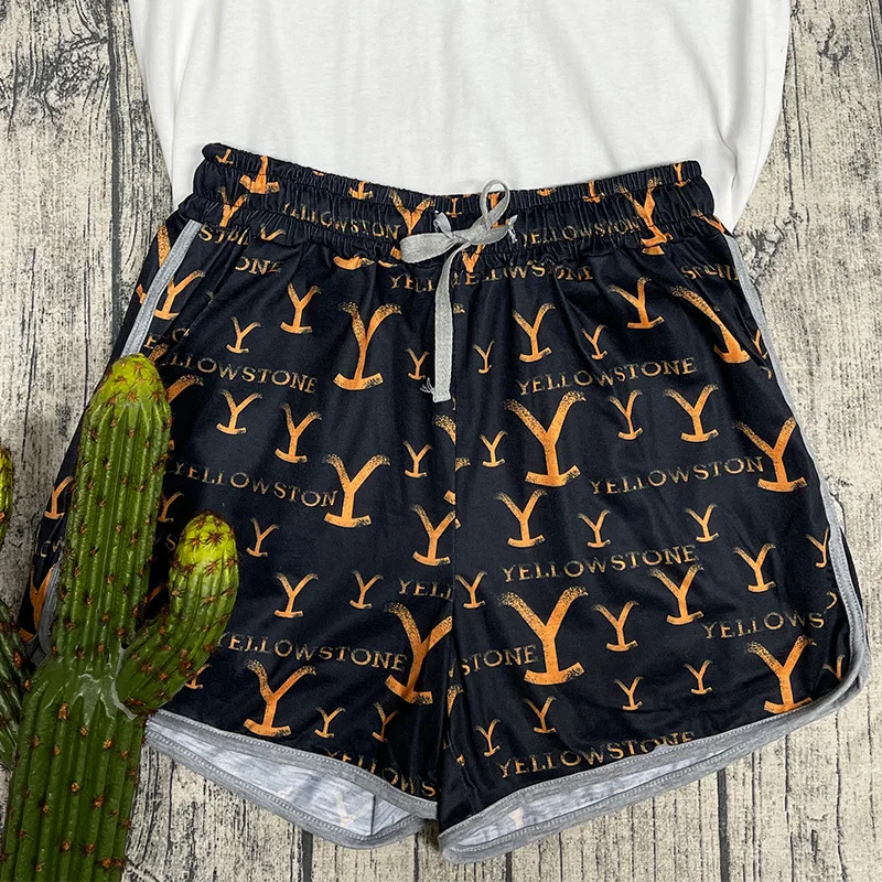 Women's Shorts Now Pull Rope Color Contrast Sports Casual 3 Minute Shorts Women Women's Cheap Clothing and Free Shipping Sales