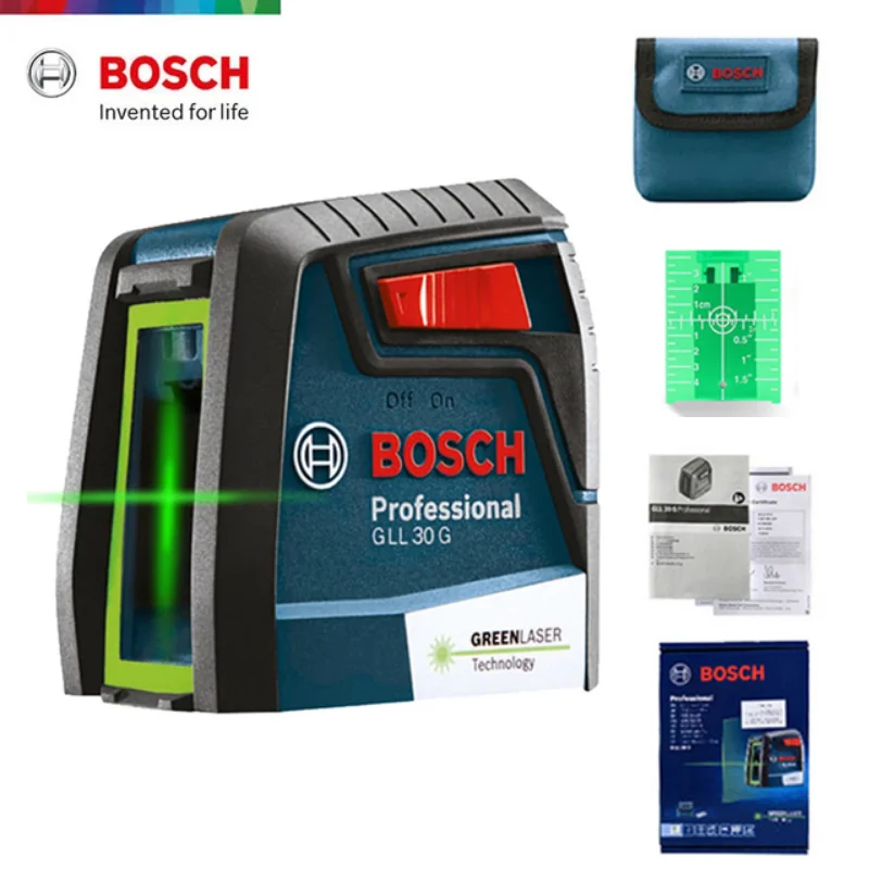 Bosch GLL30G Laser Level High Precision Green Light Two Line Instrument