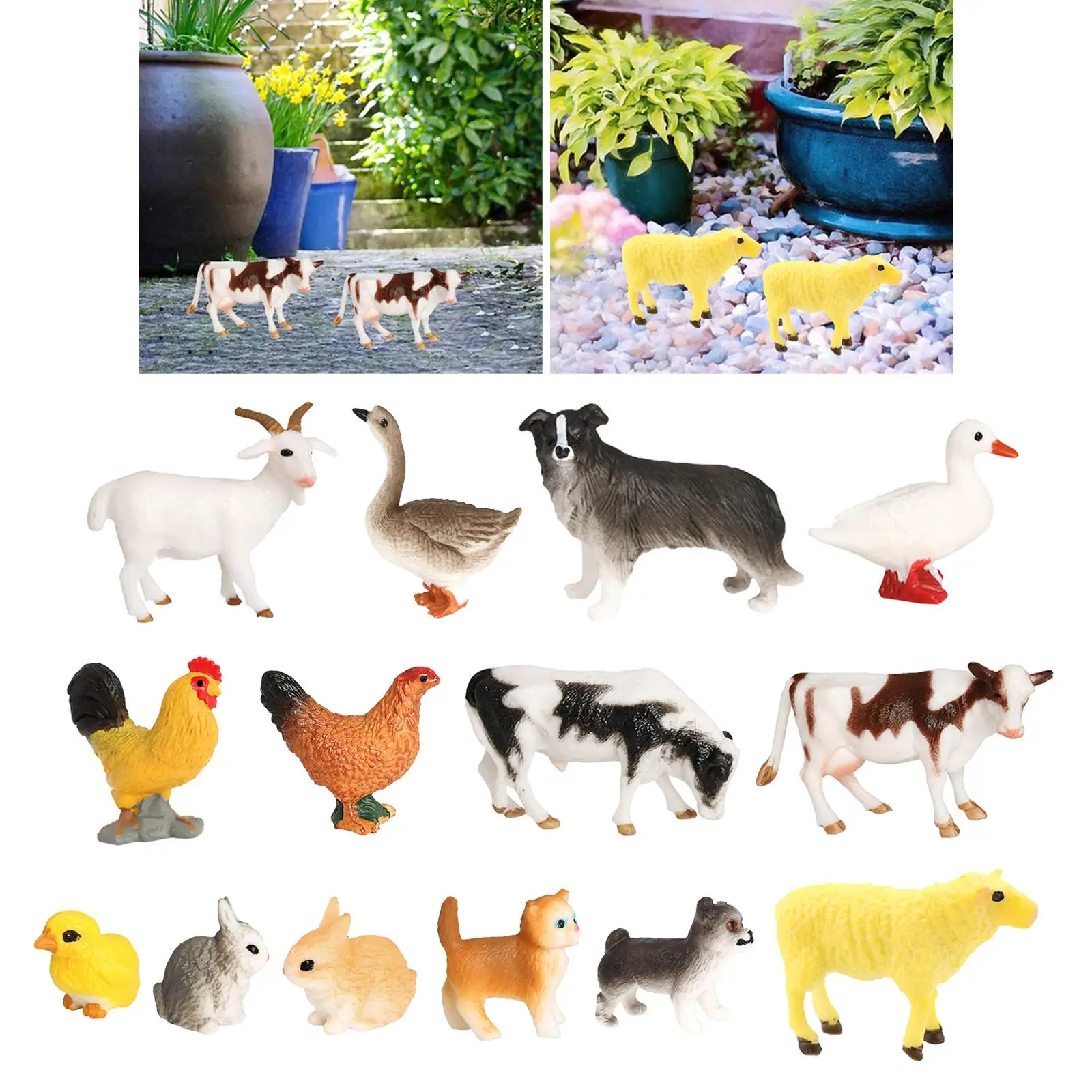 3-6pack Animal Model Toy Accessories Action Figurines for Children Collectors